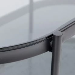 Loftscape Couchtisch Totowa II - Glas / Eisen - Rauchglas / Schwarz -WOHNZIMMERMÖBEL Verkäufe 1000362969 220819 032 DETAILS P000000001000362969