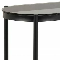 Loftscape Konsolentisch Totowa - Glas / Eisen - Rauchglas / Schwarz -WOHNZIMMERMÖBEL Verkäufe 1000362970 220819 032 DETAILS P000000001000362970