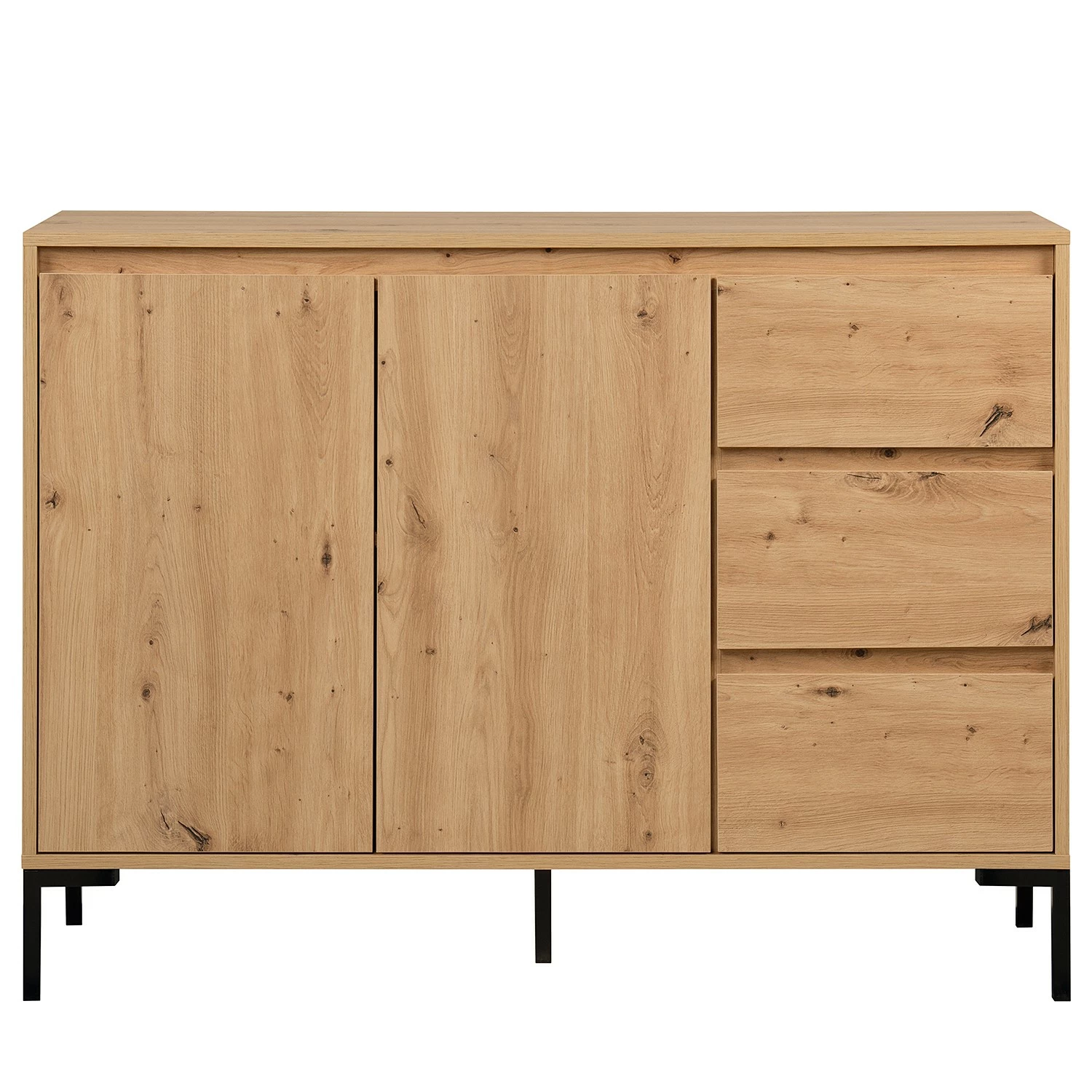 Loftscape Kommode Brochet II - Eiche Dekor / Schwarz 5 Loftscape Kommode Brochet II - Eiche Dekor / Schwarz – Bild 5