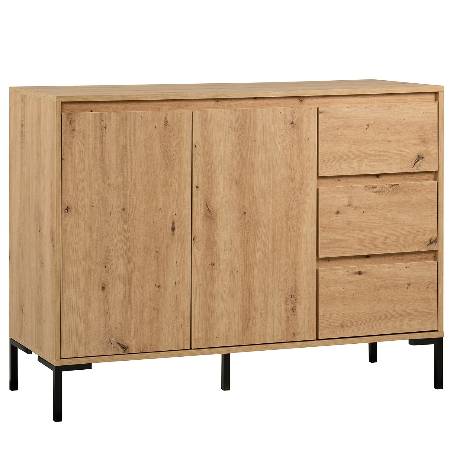 Loftscape Kommode Brochet II - Eiche Dekor / Schwarz 13 Loftscape Kommode Brochet II - Eiche Dekor / Schwarz – Bild 13