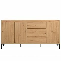 Loftscape Sideboard Brochet - Eiche Dekor / Schwarz -WOHNZIMMERMÖBEL Verkäufe 1000363051 220704 030 DETAILS P000000001000363051