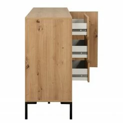 Loftscape Sideboard Brochet - Eiche Dekor / Schwarz -WOHNZIMMERMÖBEL Verkäufe 1000363051 220704 034 DETAILS P000000001000363051