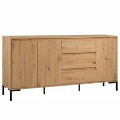 Loftscape Sideboard Brochet - Eiche Dekor / Schwarz -WOHNZIMMERMÖBEL Verkäufe 1000363051 220704 036 DETAILS P000000001000363051