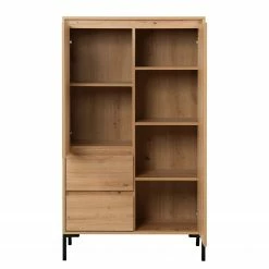 Loftscape Highboard Brochet - Eiche Dekor / Schwarz -WOHNZIMMERMÖBEL Verkäufe 1000363059 220704 032 DETAILS P000000001000363059