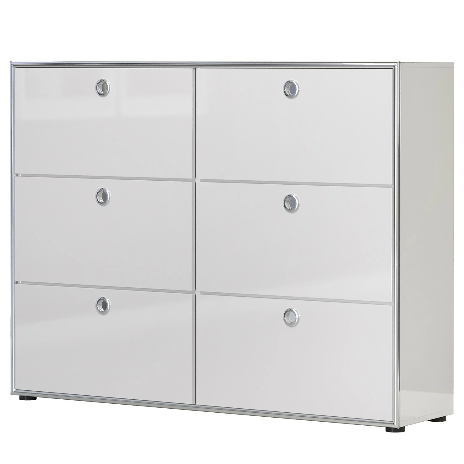 Trendteam Kommode Infinity - Hochglanz Weiß / Matt Weiß 1 Trendteam Kommode Infinity - Hochglanz Weiß / Matt Weiß