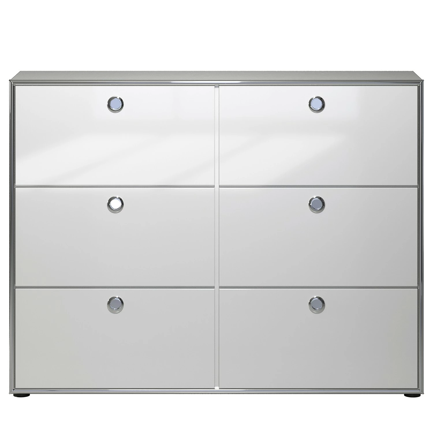 Trendteam Kommode Infinity - Hochglanz Weiß / Matt Weiß 4 Trendteam Kommode Infinity - Hochglanz Weiß / Matt Weiß – Bild 4