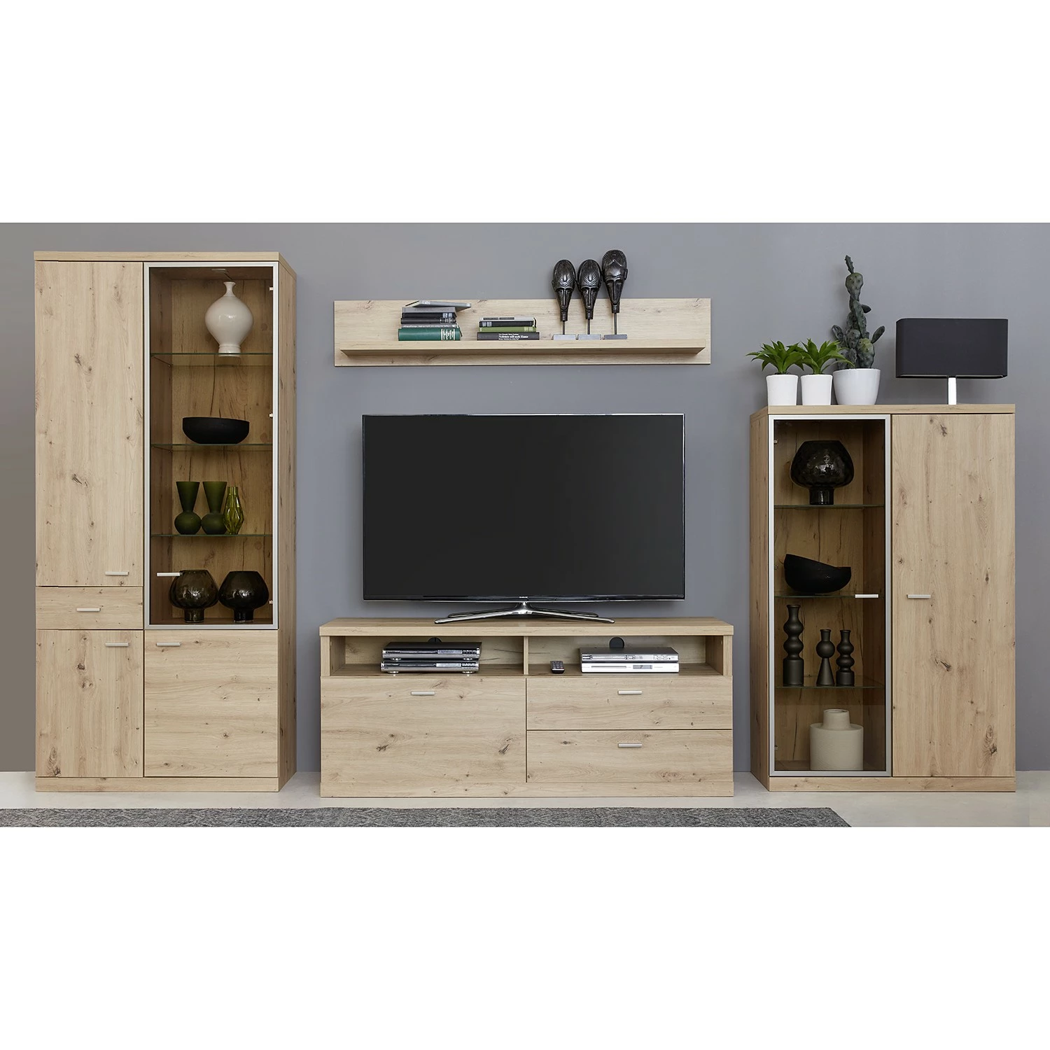 Trendteam Wohnwand Echo (4-teilig) - Inkl. Beleuchtung - Eiche Artisan Dekor 2 Trendteam Wohnwand Echo (4-teilig) - Inkl. Beleuchtung - Eiche Artisan Dekor – Bild 2