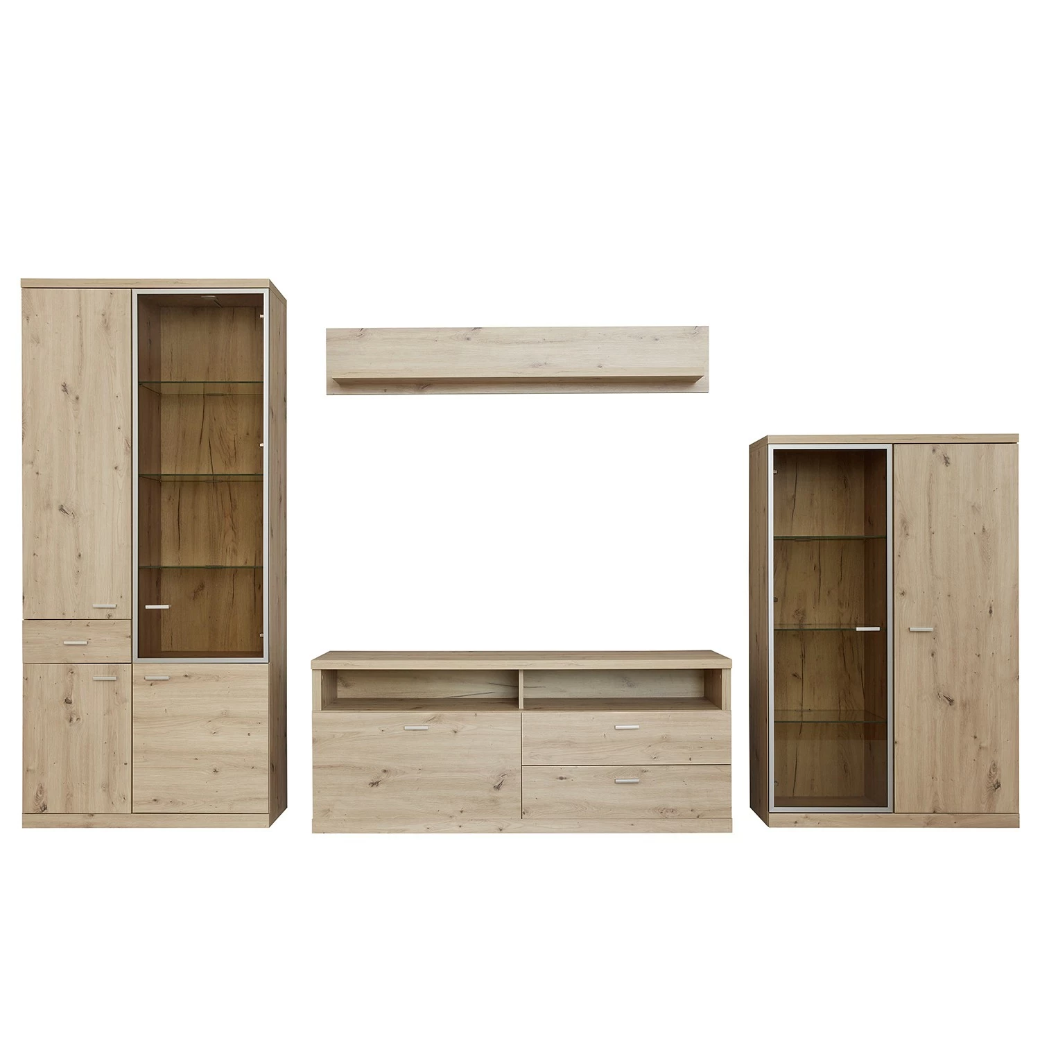 Trendteam Wohnwand Echo (4-teilig) - Inkl. Beleuchtung - Eiche Artisan Dekor 4 Trendteam Wohnwand Echo (4-teilig) - Inkl. Beleuchtung - Eiche Artisan Dekor – Bild 4