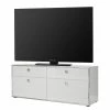 Trendteam TV-Lowboard Infinity - Hochglanz Weiß / Matt Weiß - Breite: 147 cm