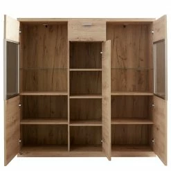 Trendteam Highboard Echo II - Inkl. Beleuchtung - Eiche Artisan Dekor -WOHNZIMMERMÖBEL Verkäufe 1000363619 220802 032 DETAILS P000000001000363619