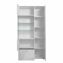 Trendteam Wohnwand Infinity II (3-teilig) - Hochglanz Weiß / Matt Weiß -WOHNZIMMERMÖBEL Verkäufe 1000363624 220802 038 DETAILS P000000001000363624