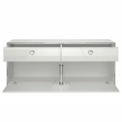 Trendteam Wohnwand Infinity I (3-teilig) - Hochglanz Weiß / Matt Weiß -WOHNZIMMERMÖBEL Verkäufe 1000363626 220802 034 DETAILS P000000001000363626