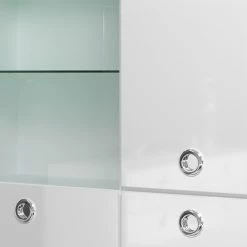 Trendteam Wohnwand Infinity I (3-teilig) - Hochglanz Weiß / Matt Weiß -WOHNZIMMERMÖBEL Verkäufe 1000363626 220802 040 DETAILS P000000001000363626