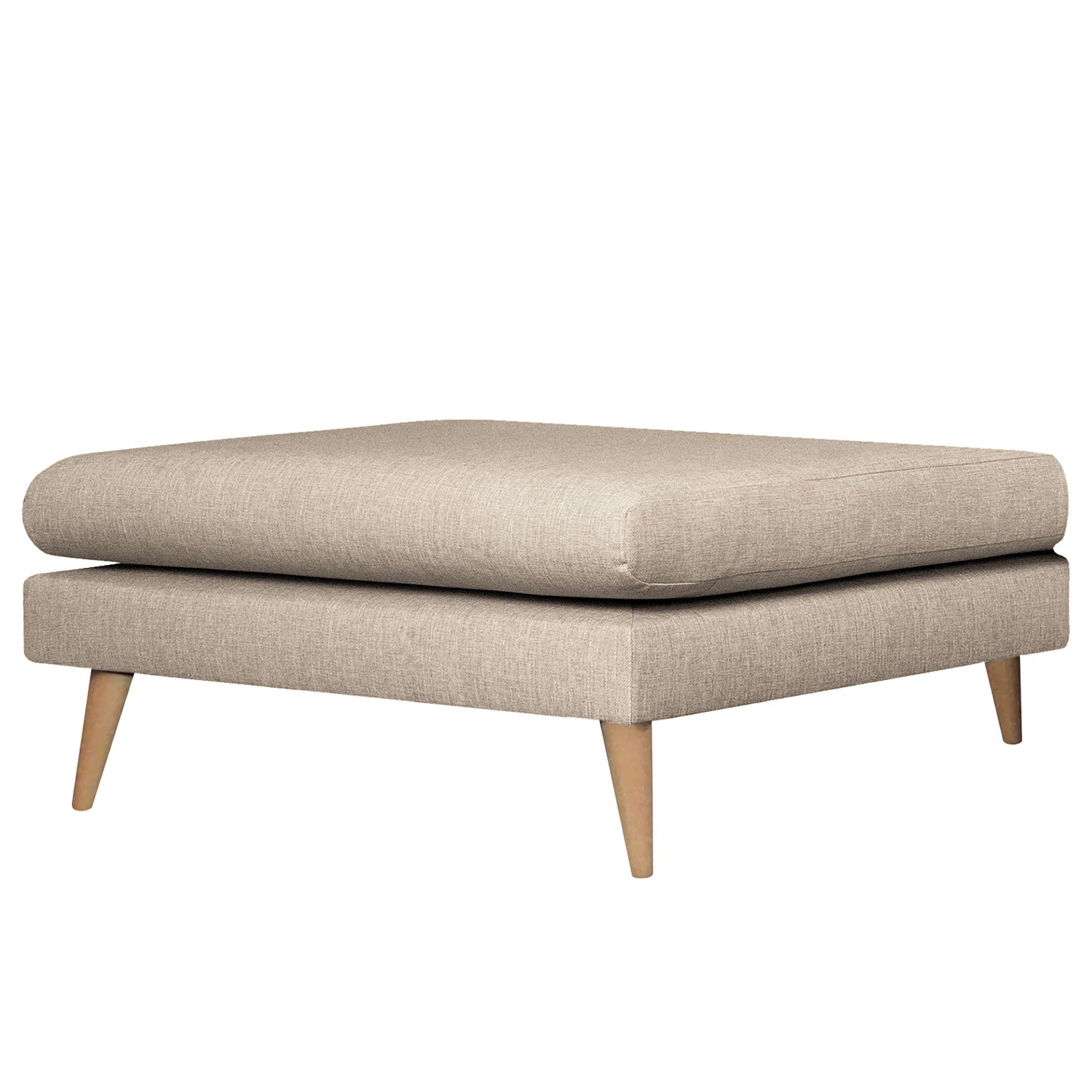 Loftscape Polsterhocker Kayena - Flachgewebe - Webstoff Inas: Cappuccino - Buche Hell 1 Loftscape Polsterhocker Kayena - Flachgewebe - Webstoff Inas: Cappuccino - Buche Hell