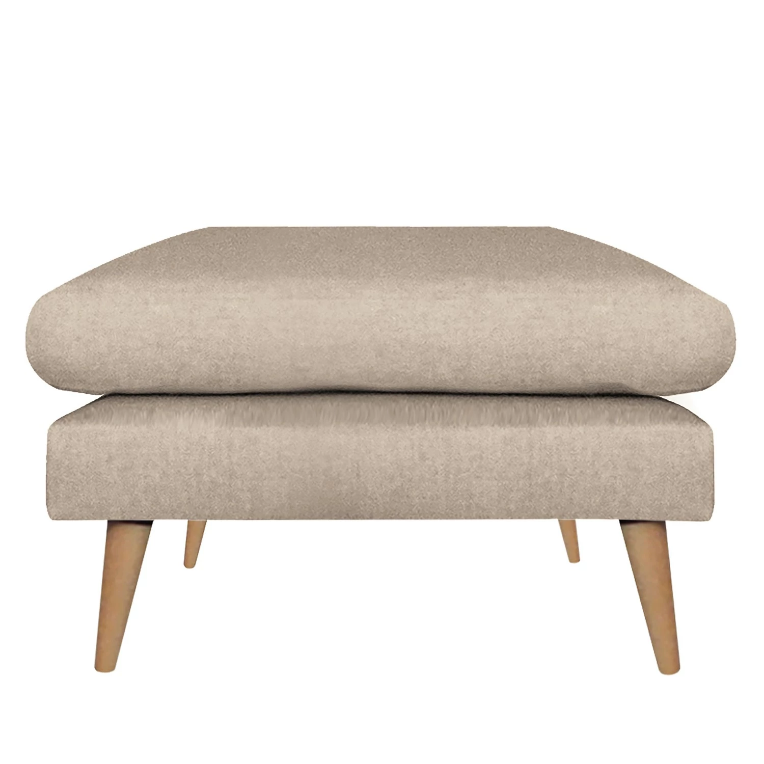 Loftscape Polsterhocker Kayena - Flachgewebe - Webstoff Inas: Cappuccino - Buche Hell 2 Loftscape Polsterhocker Kayena - Flachgewebe - Webstoff Inas: Cappuccino - Buche Hell – Bild 2