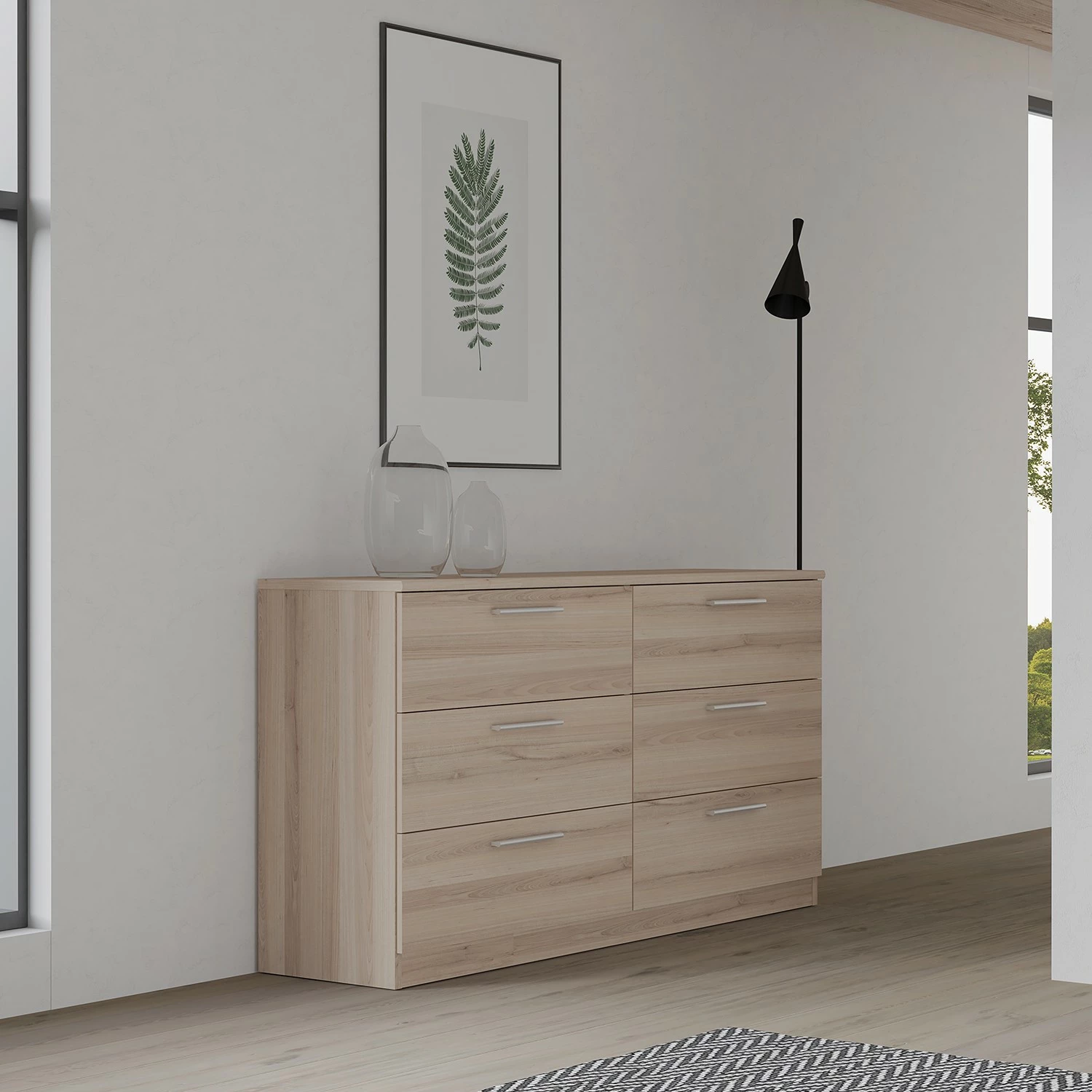 Loftscape Kommode Almelo - Eiche Hell Dekor - Breite: 110 cm 2 Loftscape Kommode Almelo - Eiche Hell Dekor - Breite: 110 cm – Bild 2