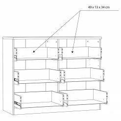 Loftscape Kommode Almelo - Eiche Hell Dekor - Breite: 110 cm 13 Loftscape Kommode Almelo - Eiche Hell Dekor - Breite: 110 cm -WOHNZIMMERMÖBEL Verkäufe 1000363818 220803 501 SKETCH DETAILS P000000001000363818 sketch