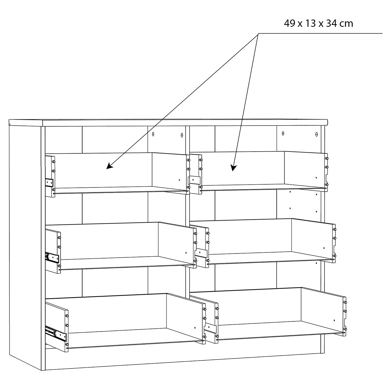 Loftscape Kommode Almelo - Eiche Hell Dekor - Breite: 110 cm 7 Loftscape Kommode Almelo - Eiche Hell Dekor - Breite: 110 cm – Bild 7