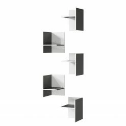 Germania Aktenregal GW-Pasadena II - Graphit / Weiß - Höhe: 196 cm -WOHNZIMMERMÖBEL Verkäufe 1000363843 220722 032 DETAILS P000000001000363843