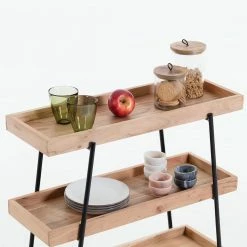 Red Living Regal Beitbridge I - Akazie massiv / Metall - Akazie / Schwarz -WOHNZIMMERMÖBEL Verkäufe 1000363959 220714 040 DETAILS P000000001000363959