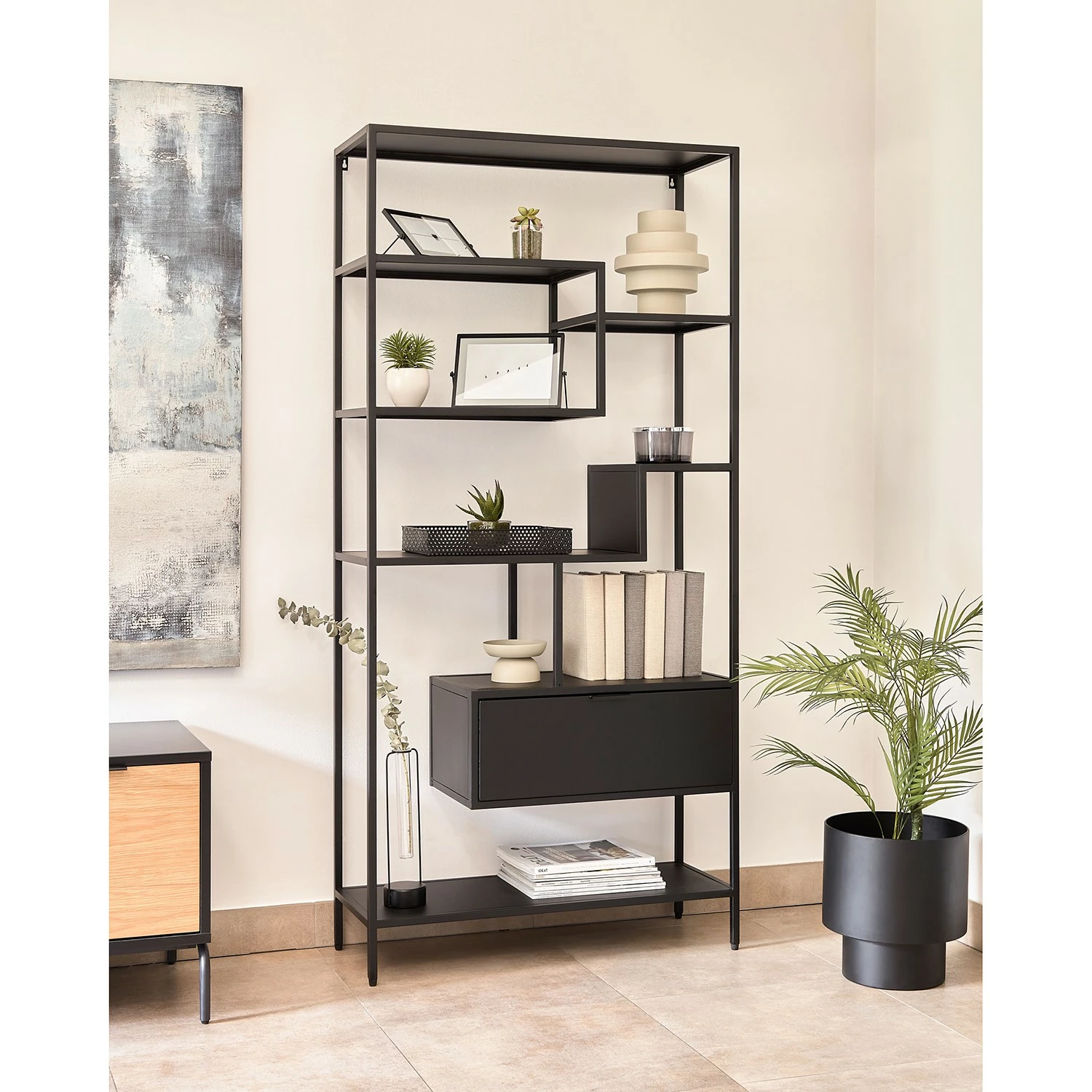 Loftscape Regal Blackrod - Metall - Schwarz 2 Loftscape Regal Blackrod - Metall - Schwarz – Bild 2