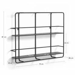 Loftscape Wandregal Midrand - Stahl - Schwarz -WOHNZIMMERMÖBEL Verkäufe 1000363982 220714 500 SKETCH DETAILS P000000001000363982 sketch