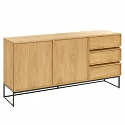 Red Living Sideboard Tabora - Echtholzfurnier - Eiche