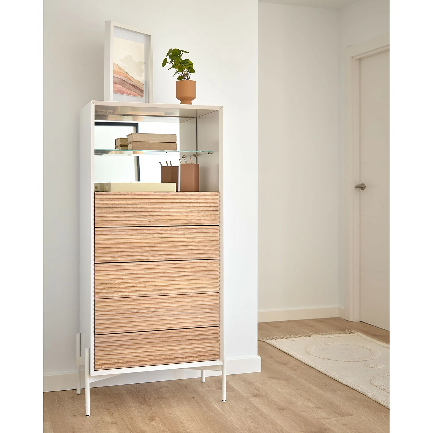 Norrwood Higboard Maredale - Esche teilmassiv - Weiß / Esche 3 Norrwood Higboard Maredale - Esche teilmassiv - Weiß / Esche – Bild 3