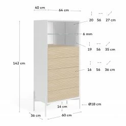 Norrwood Higboard Maredale - Esche teilmassiv - Weiß / Esche 17 Norrwood Higboard Maredale - Esche teilmassiv - Weiß / Esche -WOHNZIMMERMÖBEL Verkäufe 1000363992 220714 500 SKETCH DETAILS P000000001000363992 sketch