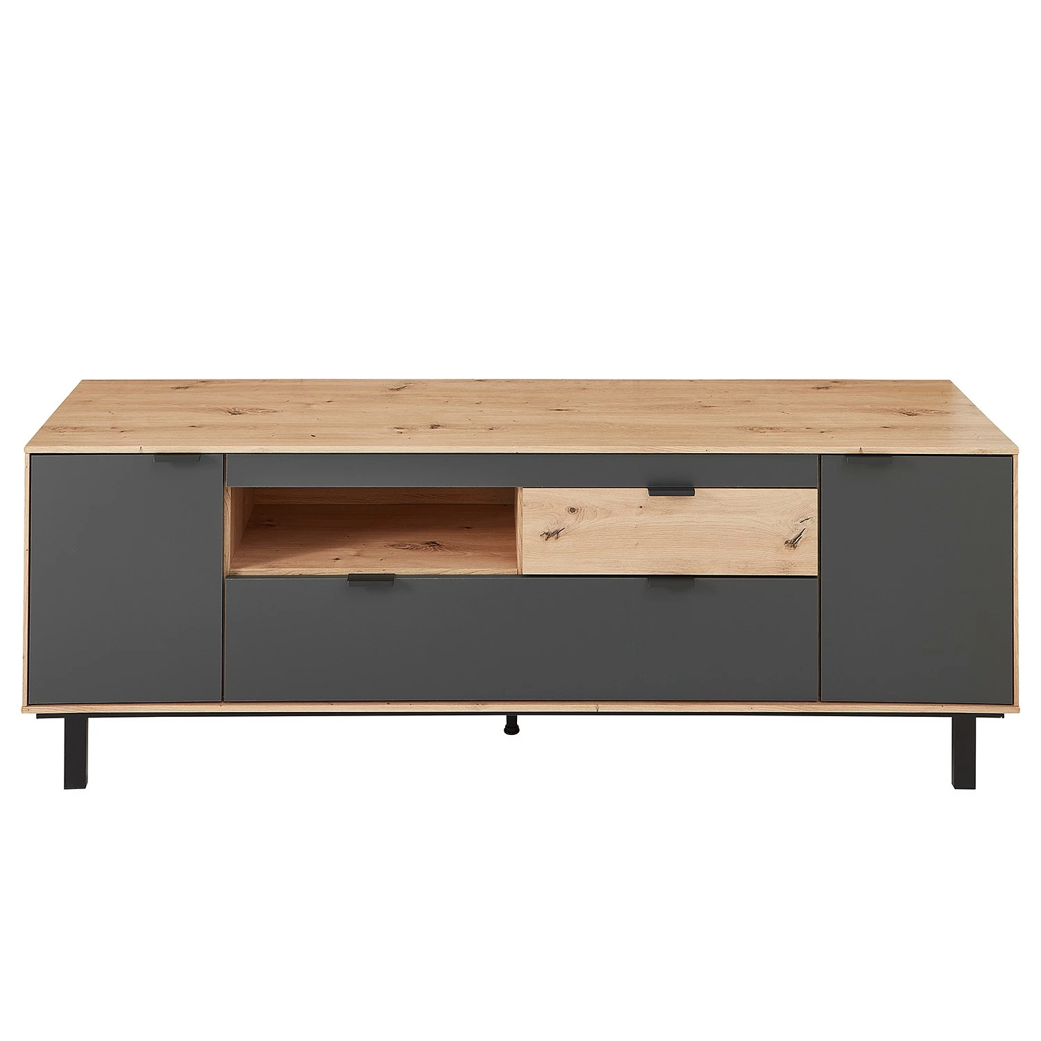 Fashion For Home TV-Lowboard Leox - Graphit / Eiche Artisan Dekor 2 Fashion For Home TV-Lowboard Leox - Graphit / Eiche Artisan Dekor – Bild 2