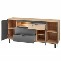 Fashion For Home Sideboard Leox - Inkl. Beleuchtung - Graphit / Eiche Artisan Dekor 7 Fashion For Home Sideboard Leox - Inkl. Beleuchtung - Graphit / Eiche Artisan Dekor -WOHNZIMMERMÖBEL Verkäufe 1000364263 220719 040 DETAILS P000000001000364263