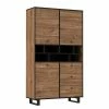 Red Living Highboard Trylith - Eiche Rustikal Dekor / Schwarz