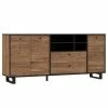 Red Living Sideboard Trylith I - Eiche Rustikal Dekor / Schwarz