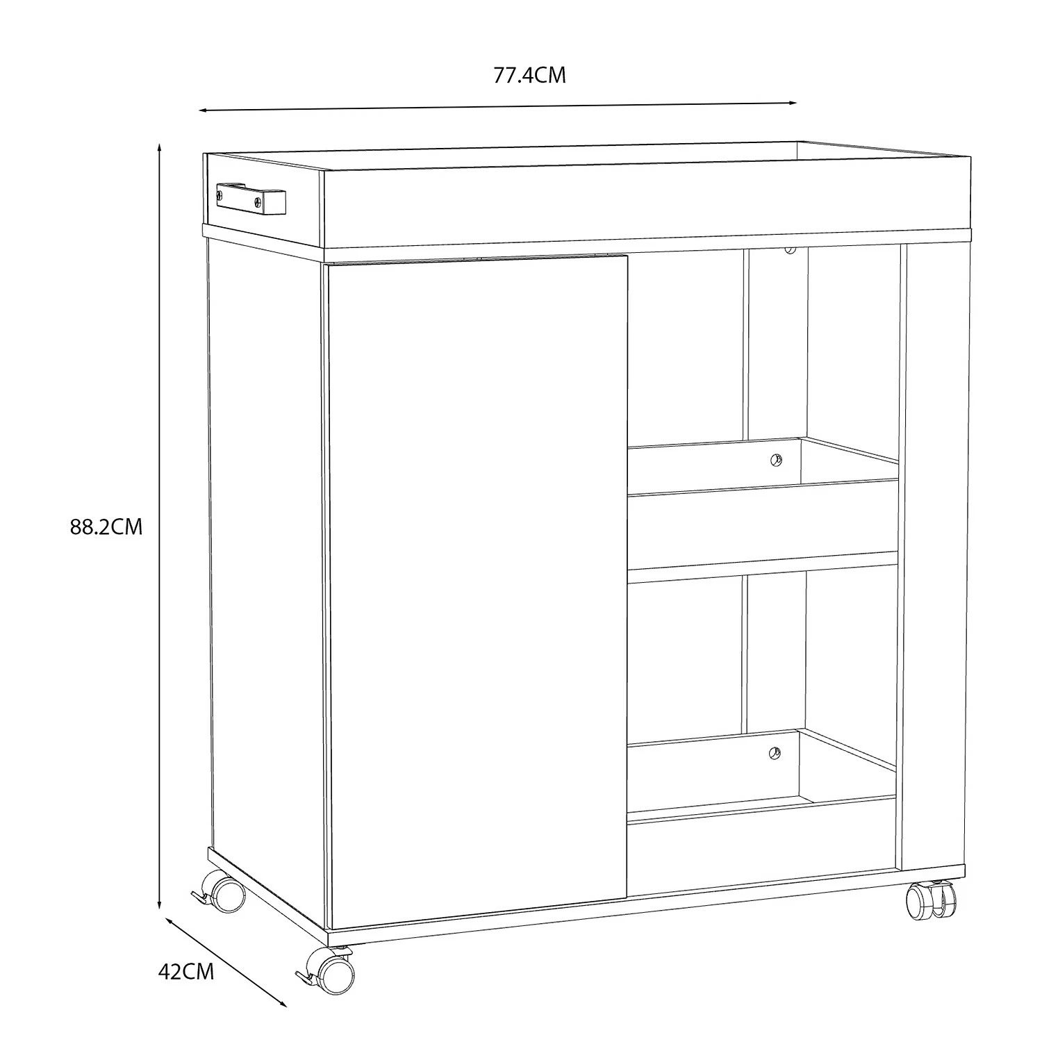 Loftscape Servierwagen Stoneyford I - Altholz Dekor 6 Loftscape Servierwagen Stoneyford I - Altholz Dekor – Bild 6