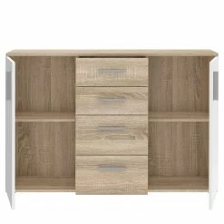 Loftscape Kommode Kiltealy II - Weiß / Eiche Sonoma Dekor -WOHNZIMMERMÖBEL Verkäufe 1000364871 220722 032 DETAILS P000000001000364871