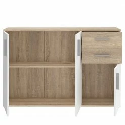 Loftscape Kommode Kiltealy III - Weiß / Eiche Sonoma Dekor -WOHNZIMMERMÖBEL Verkäufe 1000364879 220722 032 DETAILS P000000001000364879