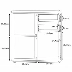 Loftscape Kommode Kiltealy I - Weiß / Eiche Sonoma Dekor -WOHNZIMMERMÖBEL Verkäufe 1000364882 220722 501 SKETCH DETAILS P000000001000364882 sketch