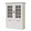 Ridgevalley Vitrinenschrank Boolamore I - Kiefer Weiß Dekor