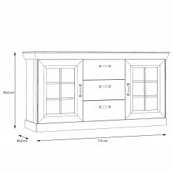 Ridgevalley Sideboard Boolamore I - Eiche Dekor 10 Ridgevalley Sideboard Boolamore I - Eiche Dekor -WOHNZIMMERMÖBEL Verkäufe 1000364888 220722 500 SKETCH DETAILS P000000001000364888 sketch