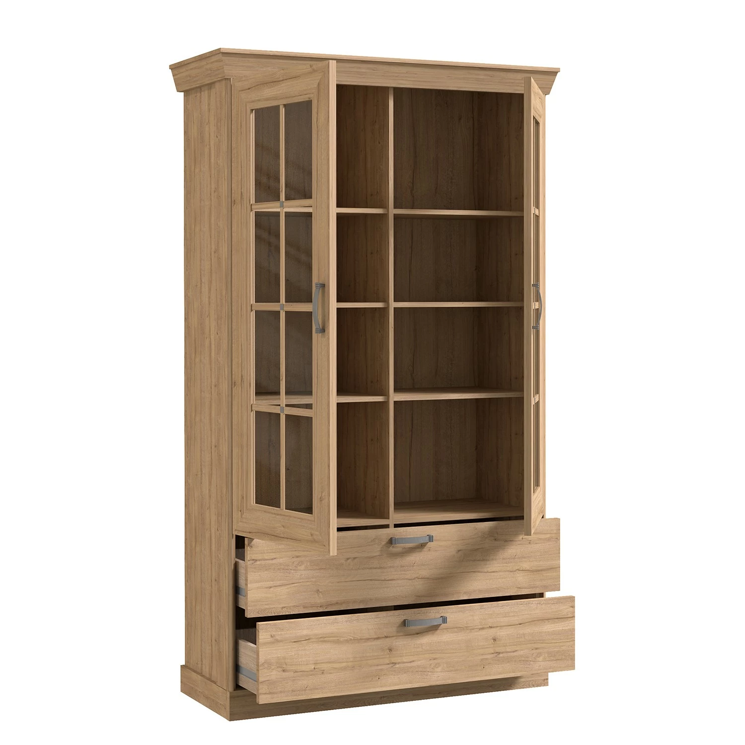 Ridgevalley Vitrinenschrank Boolamore II - Eiche Dekor 3 Ridgevalley Vitrinenschrank Boolamore II - Eiche Dekor – Bild 3