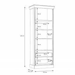Ridgevalley Standvitrine Boolamore - Kiefer Weiß Dekor 13 Ridgevalley Standvitrine Boolamore - Kiefer Weiß Dekor -WOHNZIMMERMÖBEL Verkäufe 1000364894 220722 501 SKETCH DETAILS P000000001000364894 sketch