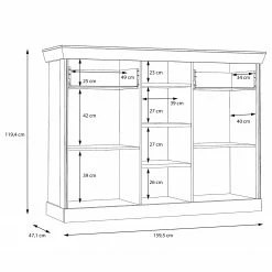 Ridgevalley Sideboard Boolamore II - Eiche Dekor -WOHNZIMMERMÖBEL Verkäufe 1000364895 220722 501 SKETCH DETAILS P000000001000364895 sketch