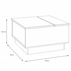 Loftscape Couchtisch Wijo - Eiche Sonoma Dekor / Weiß -WOHNZIMMERMÖBEL Verkäufe 1000364898 220722 500 SKETCH DETAILS P000000001000364898 sketch