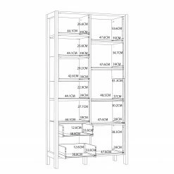 Loftscape Schrank Thurles - Eiche Sonoma Dekor / Weiß -WOHNZIMMERMÖBEL Verkäufe 1000364901 220722 501 SKETCH DETAILS P000000001000364901 sketch
