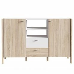 Loftscape Sideboard Thurles I - Eiche Sonoma Dekor / Weiß -WOHNZIMMERMÖBEL Verkäufe 1000364903 220722 030 DETAILS P000000001000364903