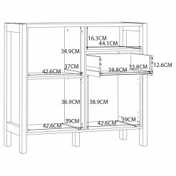 Loftscape Kommode Thurles I - Eiche Sonoma Dekor / Weiß -WOHNZIMMERMÖBEL Verkäufe 1000364904 220722 501 SKETCH DETAILS P000000001000364904 sketch