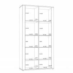 Loftscape Vitrinenschrank Millquarter - Weiß / Eiche Hell Dekor -WOHNZIMMERMÖBEL Verkäufe 1000364906 220722 501 SKETCH DETAILS P000000001000364906 sketch