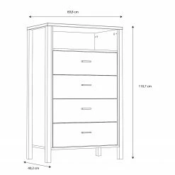 Red Living Kommode Kasala III - Eiche Riviera Dekor / Schwarz -WOHNZIMMERMÖBEL Verkäufe 1000364907 220722 500 SKETCH DETAILS P000000001000364907 sketch