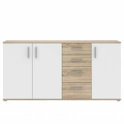 Loftscape Sideboard Kiltealy - Weiß / Eiche Sonoma Dekor -WOHNZIMMERMÖBEL Verkäufe 1000364909 220722 030 DETAILS P000000001000364909