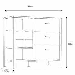 Red Living Kommode Kasala I - Eiche Riviera Dekor / Schwarz -WOHNZIMMERMÖBEL Verkäufe 1000364913 220722 500 SKETCH DETAILS P000000001000364913 sketch